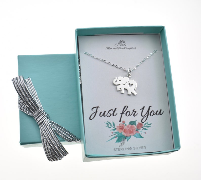 Elephant gifts Teen/'s Girl/'s Elephant Jewelry. woman/'s elephant necklace in sterling silver on an 18 sterling silver cable chain