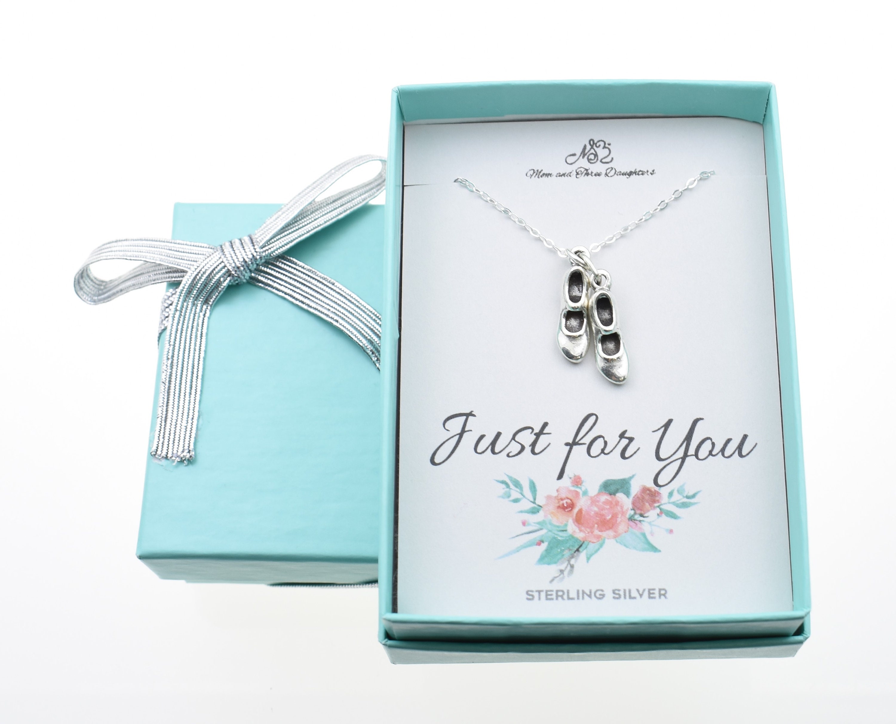 ★ROSEMONT★ 14K Petit Etoile (Dancing Jewelry) Necklace RN0 Tap Dance Shoes Necklace in Sterling Silver. Dance Gift