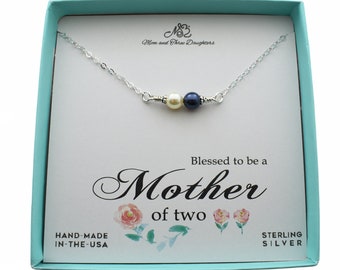 Personalized Birthstone Pearl Necklace for Mom or Grandma. Birthstone Jewelry. Mothers Day Gifts. Moms Birthday Gift. Jewelry for Mom.