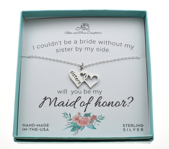 Maid of Honor Charm Sterling Silver Bridesmaid Gift, Made in the USA Maid of Honor Charm Sterling Silver Bridesmaid Gift, Made in the USA