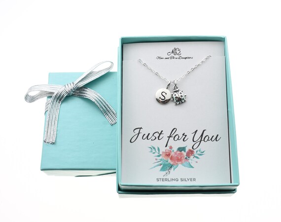 Ladybug necklace sterling silver sale