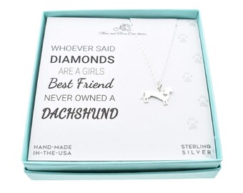 Sterling Silver Dachshund Necklace: Handmade Dog Lover Gift