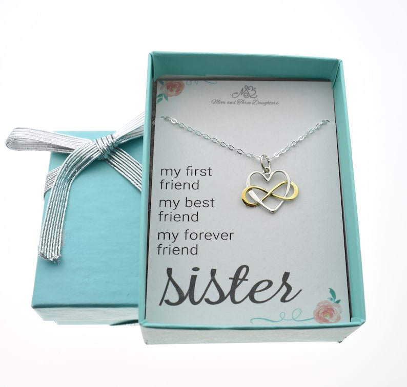 Cadeau pour la sœur de sa sœur. Collier Infinity pour femmes Etsy
