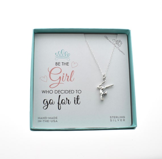 Girl Gymnast Gymnastics Charm Sterling Silver Girl Gymnast Gymnastics Charm Sterling Silver