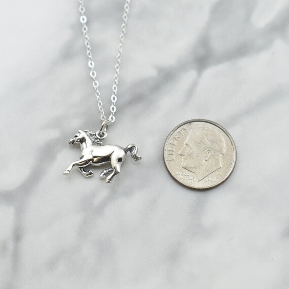Little Girl s Horse Necklace in Sterling Silver on a Sterling Silver Cable Chain. Little Girls Jewelry. Little Girl s Sterling Necklace. Etsy Australia