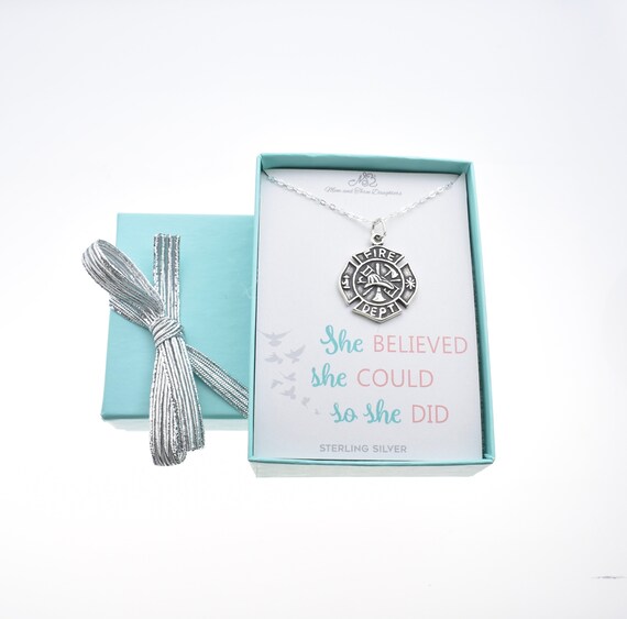 Firefighter necklace for best sale her