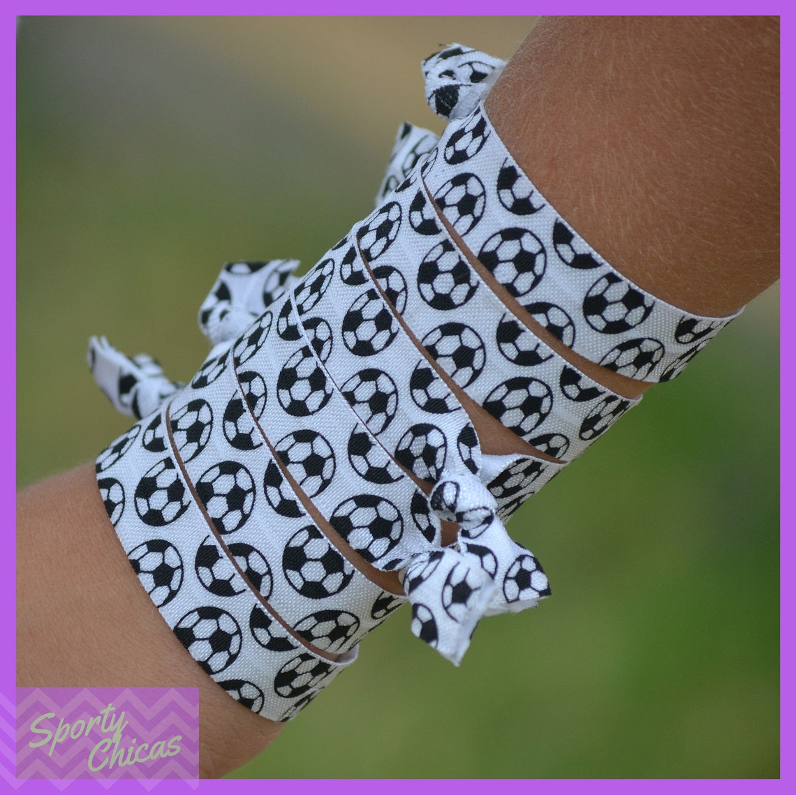 Soccer Hair Ties 6 Pack Soccer Hair Accessories Soccer Hair Etsy