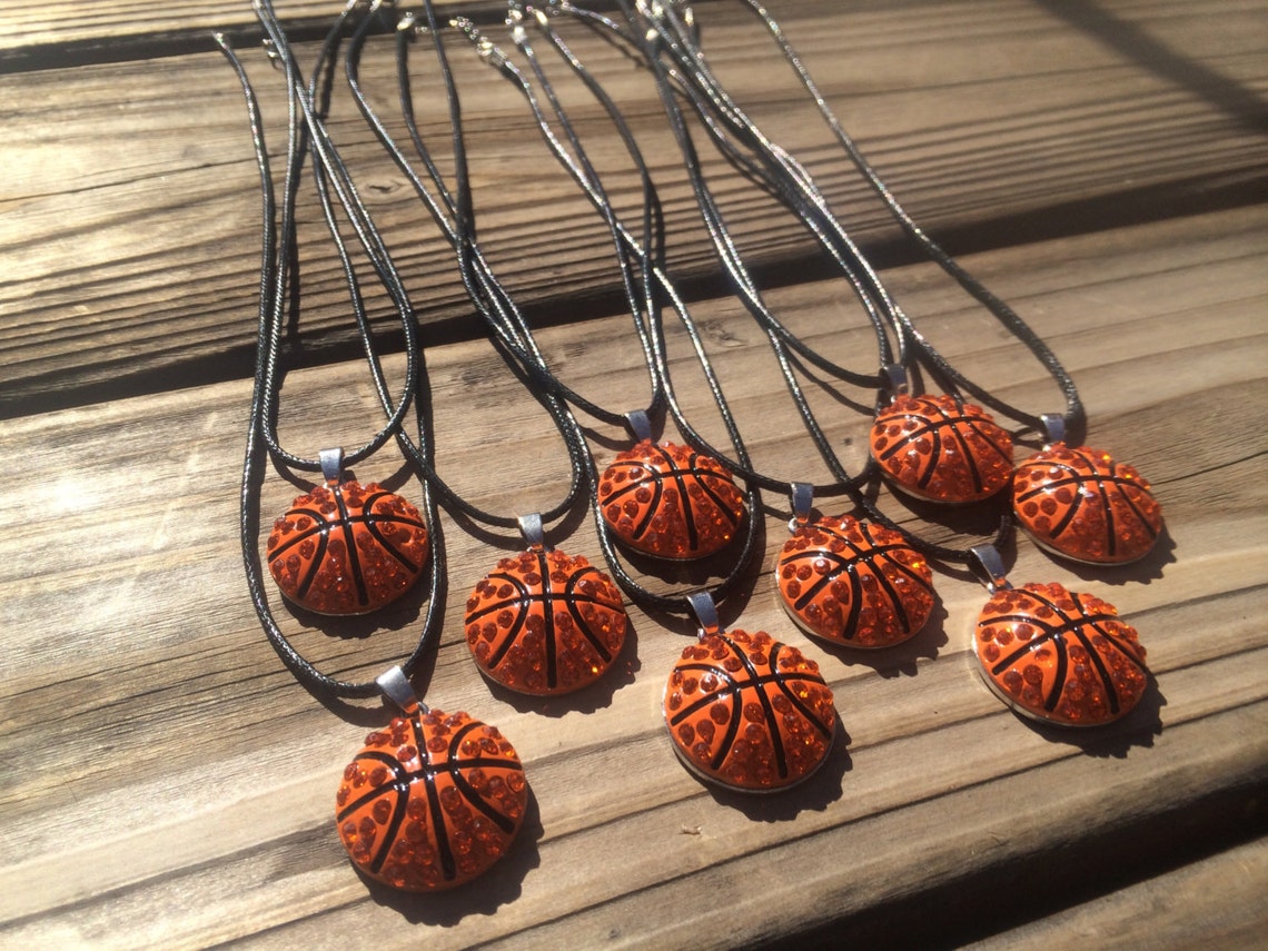 Girls Jewelry 9 Pendant Basketball Necklace Basketball Team Etsy