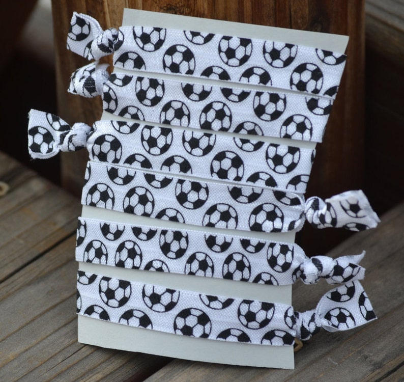 Soccer Hair Ties 6 Pack Soccer Hair Accessories Soccer Hair Etsy