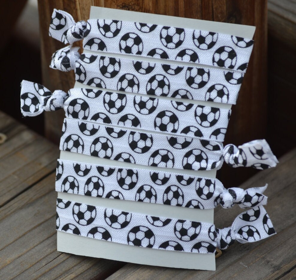 Soccer Hair Ties 6 Pack Soccer Hair Accessories Soccer Hair Etsy