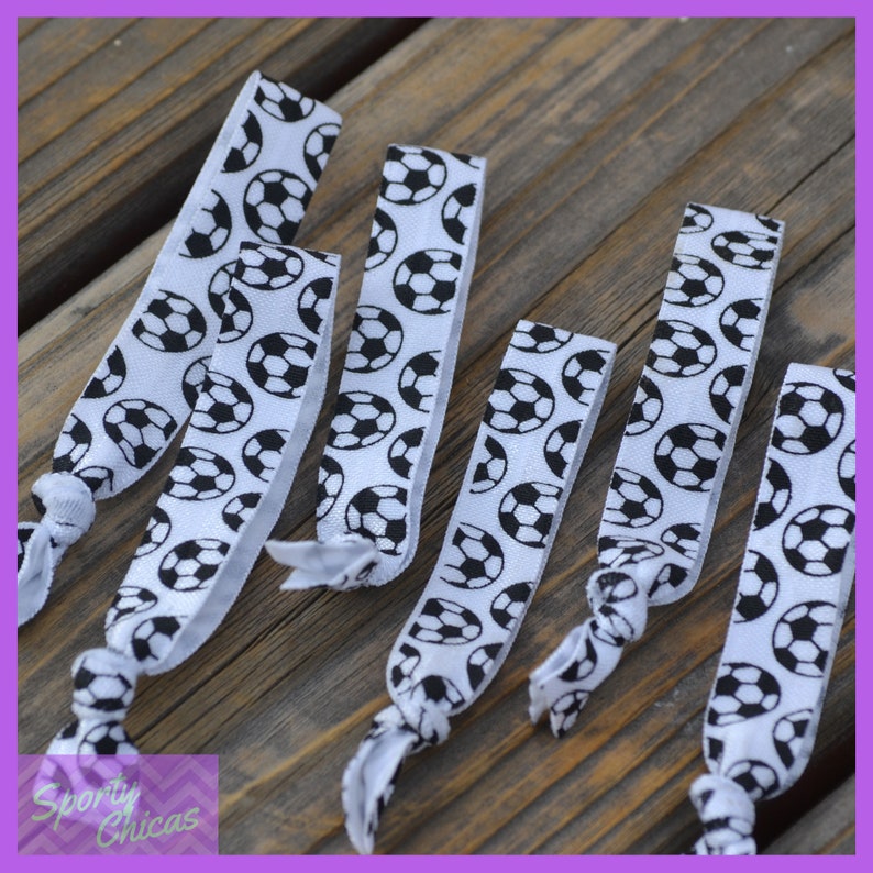 Soccer Hair Ties Party Pack Soccer Hair Accessories Soccer Etsy
