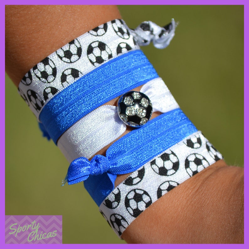 Soccer Hair Ties Party Pack Soccer Hair Accessories Soccer Etsy