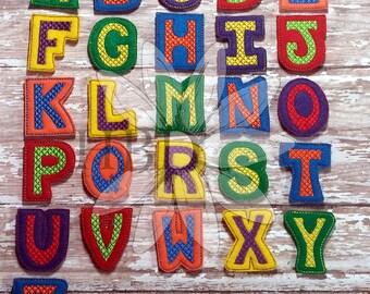 Alphabet Feltie Fill Digital Embroidery File in 5 sizes!