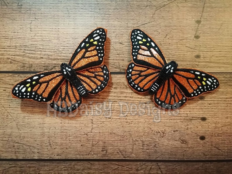 Monarch Butterfly Bow Digital Embroidery Design Three | Etsy