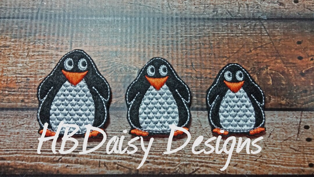 Penguin Feltie Digital Embroidery Design in Three Sizes! - Etsy
