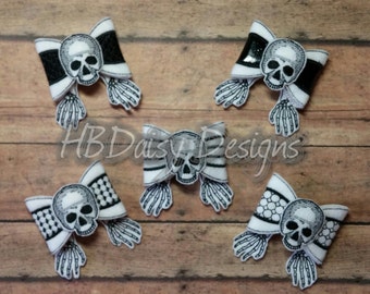 Skull Bow 3D Digital Embroidery Design -  All FIVE versions!