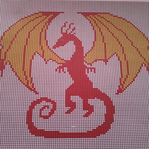 Dragon blanket panel knitting pattern *Chart only*