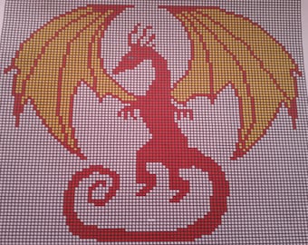 Dragon blanket panel knitting pattern *Chart only*