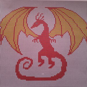 Dragon blanket panel crochet pattern *Chart only*