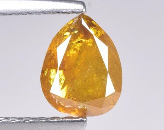 0.69cts Yellow Pear Natural Loose Diamond "SEE VIDEO"
