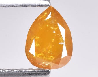 0.61cts Yellow Pear Natural Loose Diamond "SEE VIDEO"