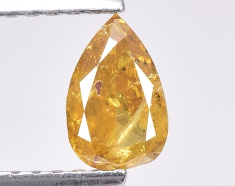0.45cts Golden Yellow Pear Natural Loose Diamond "SEE VIDEO"