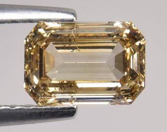0.89cts Champagne Brown Emerald Cut Natural Loose Diamond "SEE VIDEO"