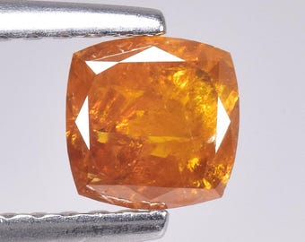 0.72cts Brown Orange Cushion Natural Loose Diamond "SEE VIDEO"
