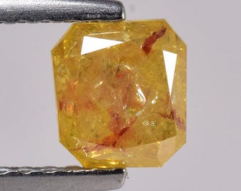 1.02cts Golden Yellow Cushion Natural Loose Diamond "SEE VIDEO"