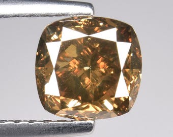 1.51cts Dark Brown Cushion Natural Loose Diamond "SEE VIDEO"