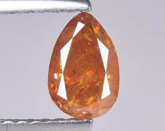 0.49cts Orange Brown Pear Natural Loose Diamond "SEE VIDEO"