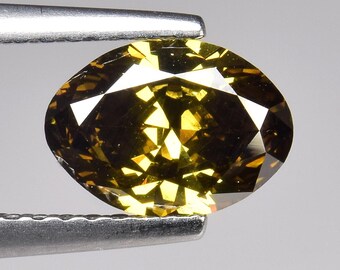 1.06cts Greenish Brown Oval Natural Loose Diamond "SEE VIDEO"