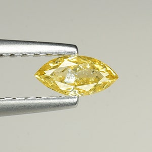 IGEC Certified 0.22cts Light Yellow Marquise Natural Loose Diamond "SEE VIDEO"