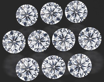 80pcs SI 1.2 Milimeter (mm)  Natural Earth Mined Loose Diamonds