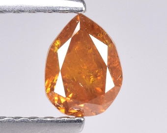 0.57cts Orange Brown Pear Natural Loose Diamond "SEE VIDEO"