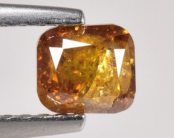 0.70cts Golden Yellow Cushion Natural Loose Diamond "SEE VIDEO"