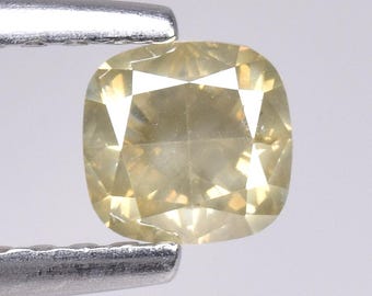 0.53cts Gray Yellow Cushion Natural Loose Diamond "SEE VIDEO"