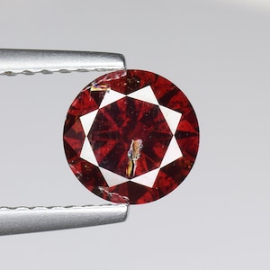 0.92cts 6.5mm Cognac Red Natural Loose Diamond &quot;SEE VIDEO&quot;