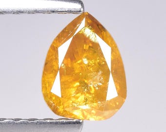 0.62cts Yellow Pear Natural Loose Diamond "SEE VIDEO"