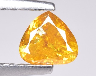 0.54cts Yellow Pear Natural Loose Diamond "SEE VIDEO"