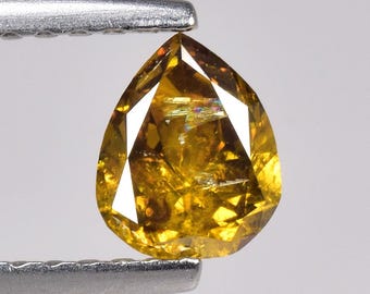 0.43cts Greenish Yellow Pear Natural Loose Diamond "SEE VIDEO"
