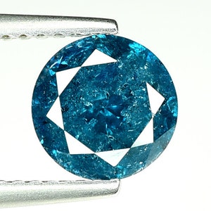 1.39cts 7.2mm Mesmerizing Blue Natural Loose Diamond
