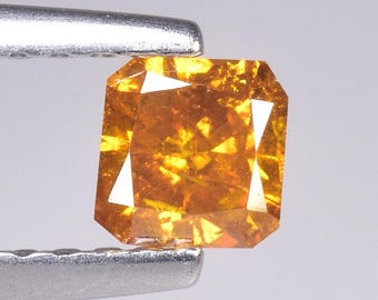 0.39cts Golden Yellow Cushion Natural Loose Diamond "SEE VIDEO"