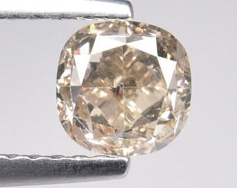 1.01cts Champagne Brown Cushion Natural Loose Diamond "SEE VIDEO"