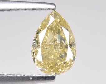 1.05cts Gray Yellow Pear Natural Loose Diamond "SEE VIDEO"