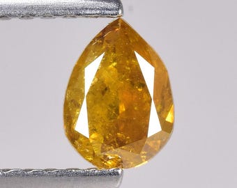 0.50cts Golden Yellow Pear Natural Loose Diamond "SEE VIDEO"
