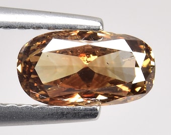 1.03cts Champagne Brown Oval Natural Loose Diamond "SEE VIDEO"