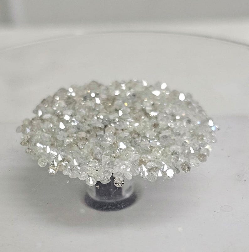 Untreated Natural Diamonds 3.00cts 1.5 - 1.8mm Single Cut White Diamonds image 3
