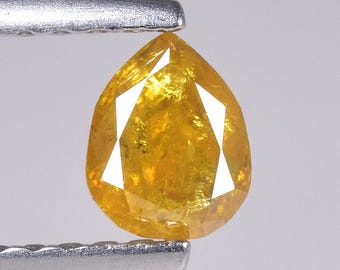 0.34cts Yellow Pear Natural Loose Diamond "SEE VIDEO"