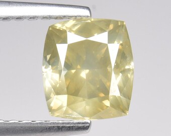 1.50cts Gray Yellow Cushion Natural Loose Diamond "SEE VIDEO"